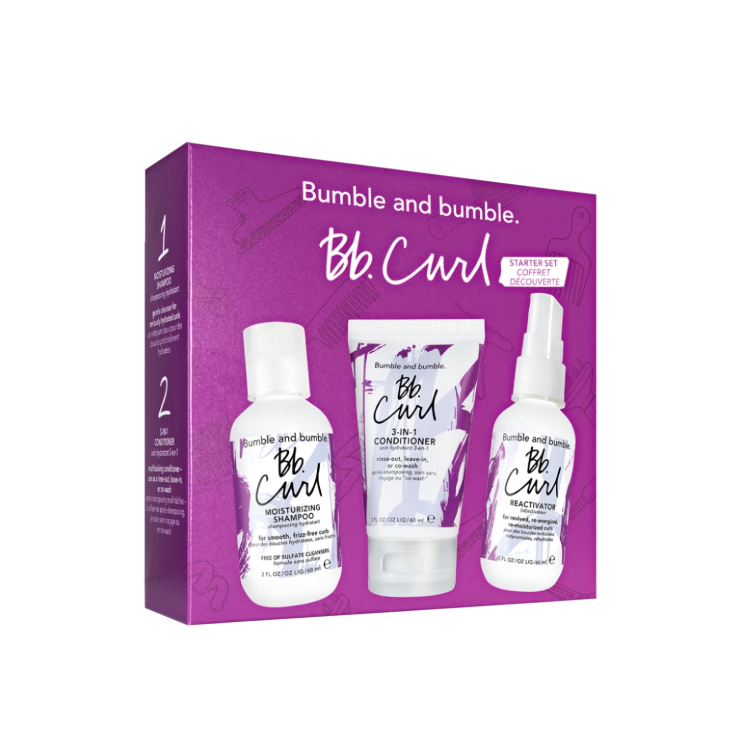 CURL TRIAL SET (TRIO DE PRODUCTOS PARA CABELLO RIZADO)